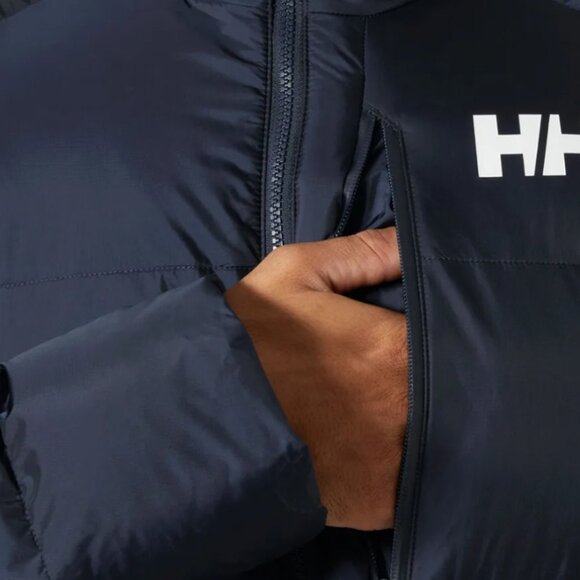 NEW HELLLY HANSON ACTIVE NAVY WINTER PARKA INSULATED ICONIC PUFFER PREMIUM LARGE - Picture 5 of 12